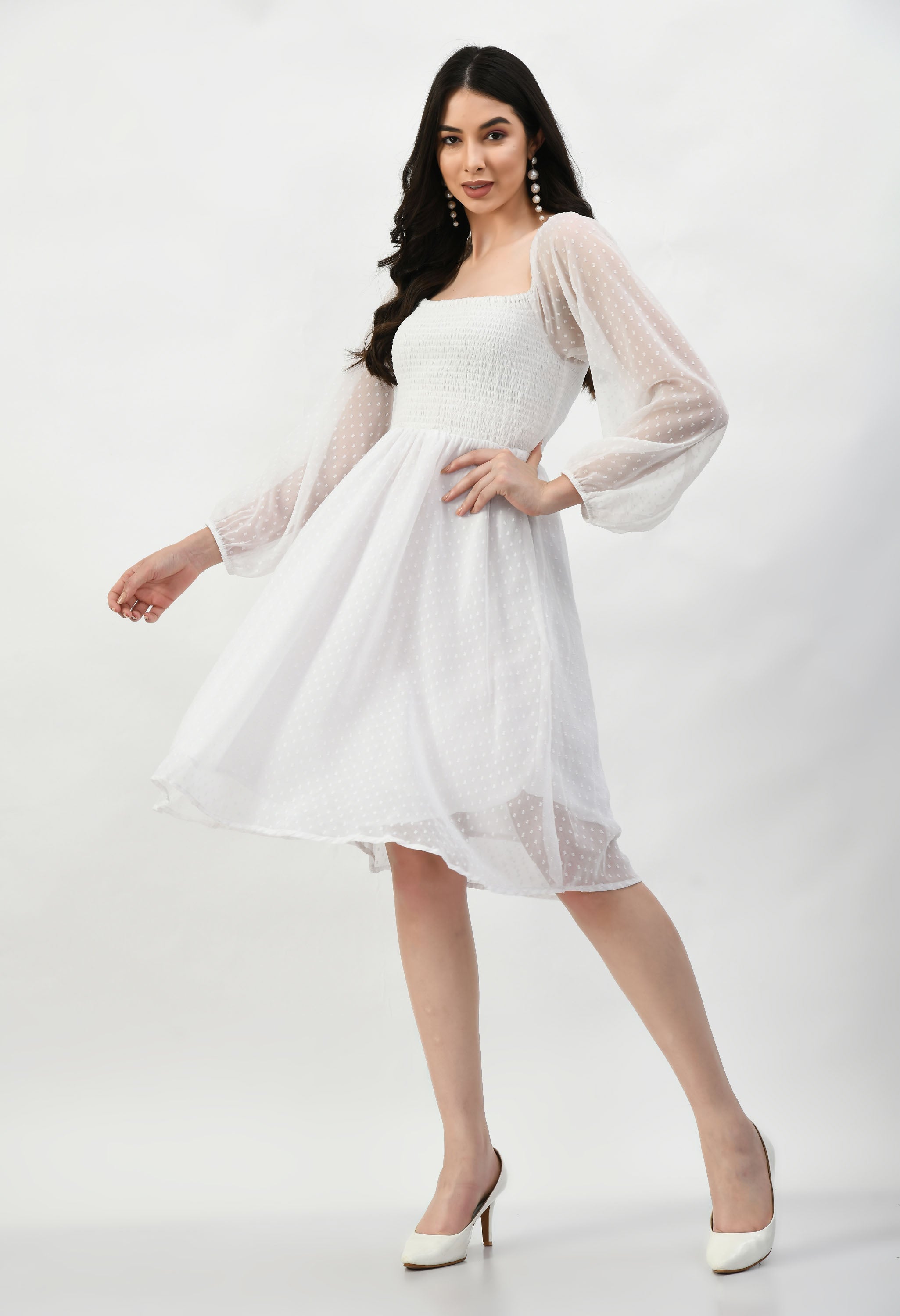 Knee Length CUNSAYI BUTA Dress, Casual WEAR, Fancy Gorgeous Looking Dress