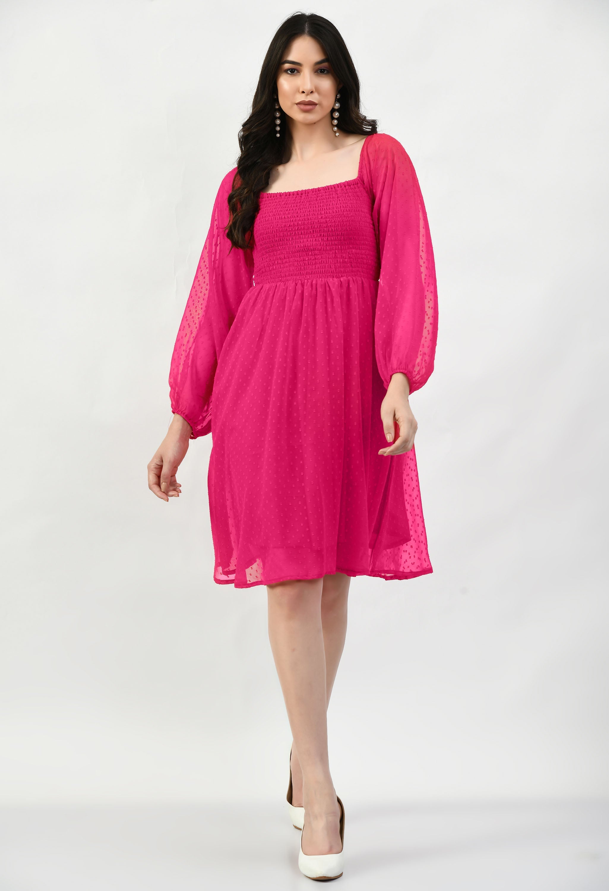 Knee Length CUNSAYI BUTA Dress, Casual WEAR, Fancy Gorgeous Looking Dress